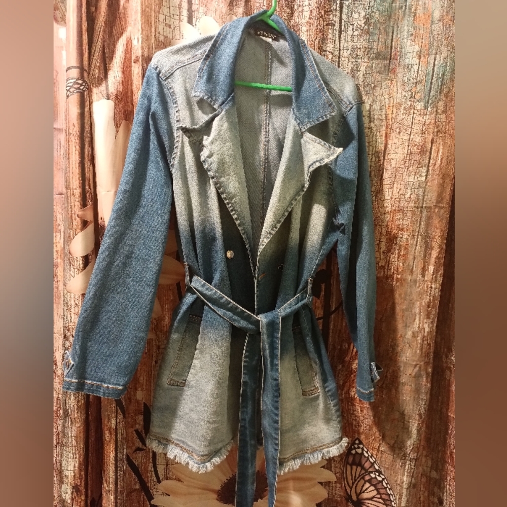 Venus denim trench coat